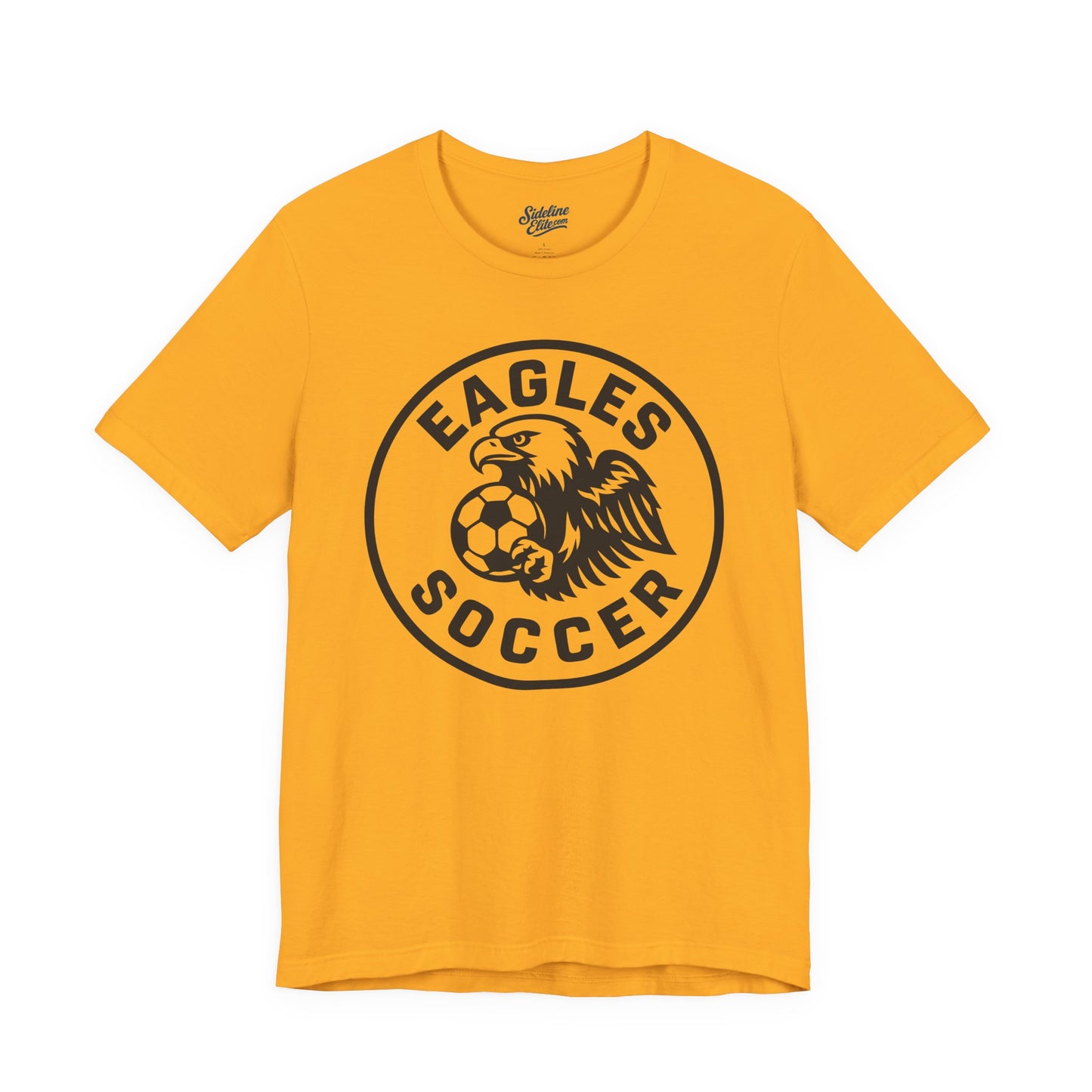 Eagles Soccer Spirit Wear T-Shirt | Bold Circle Emblem with Fierce Mascot Graphic