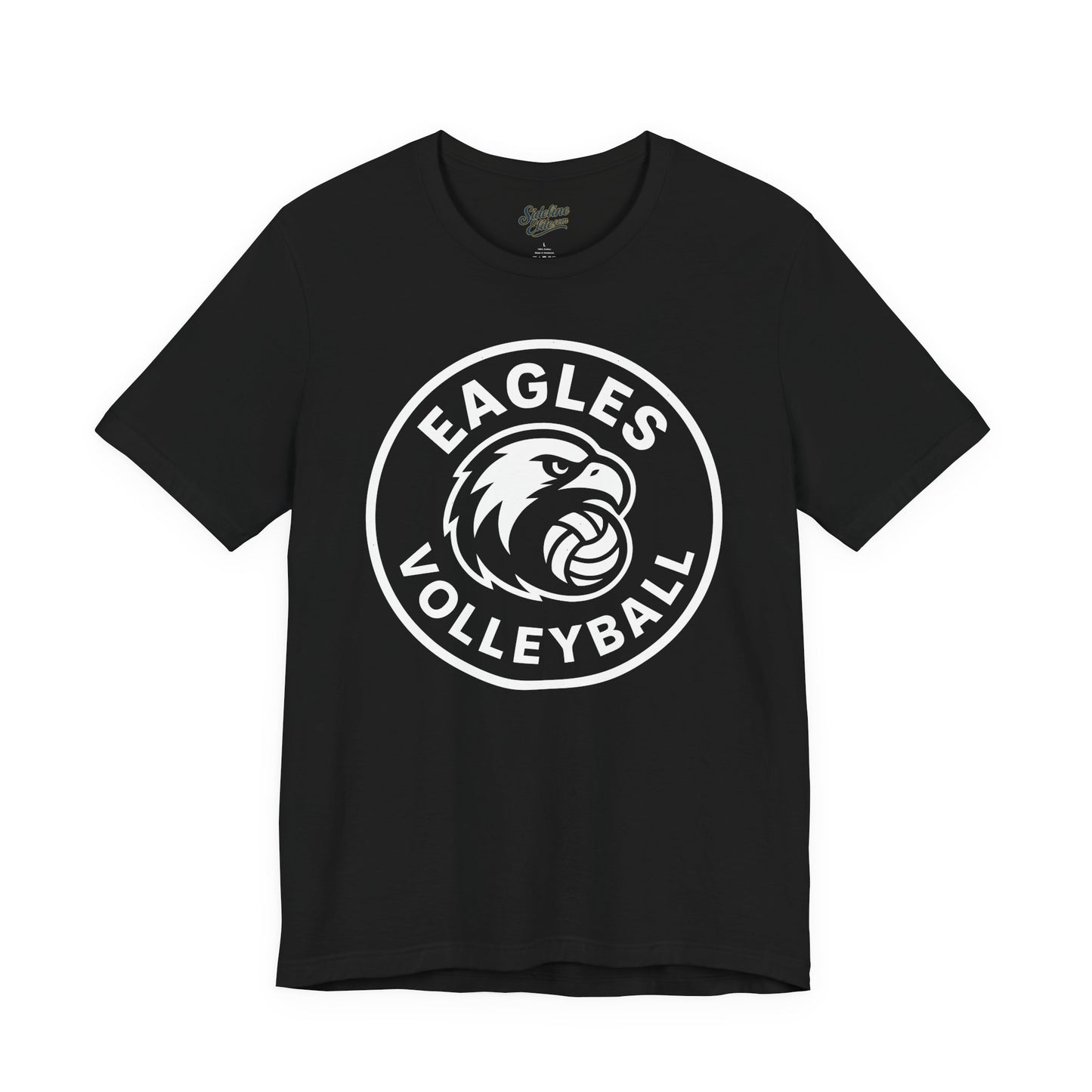 Eagles Volleyball Team Shirt | Bold Circular Emblem Mascot Graphic