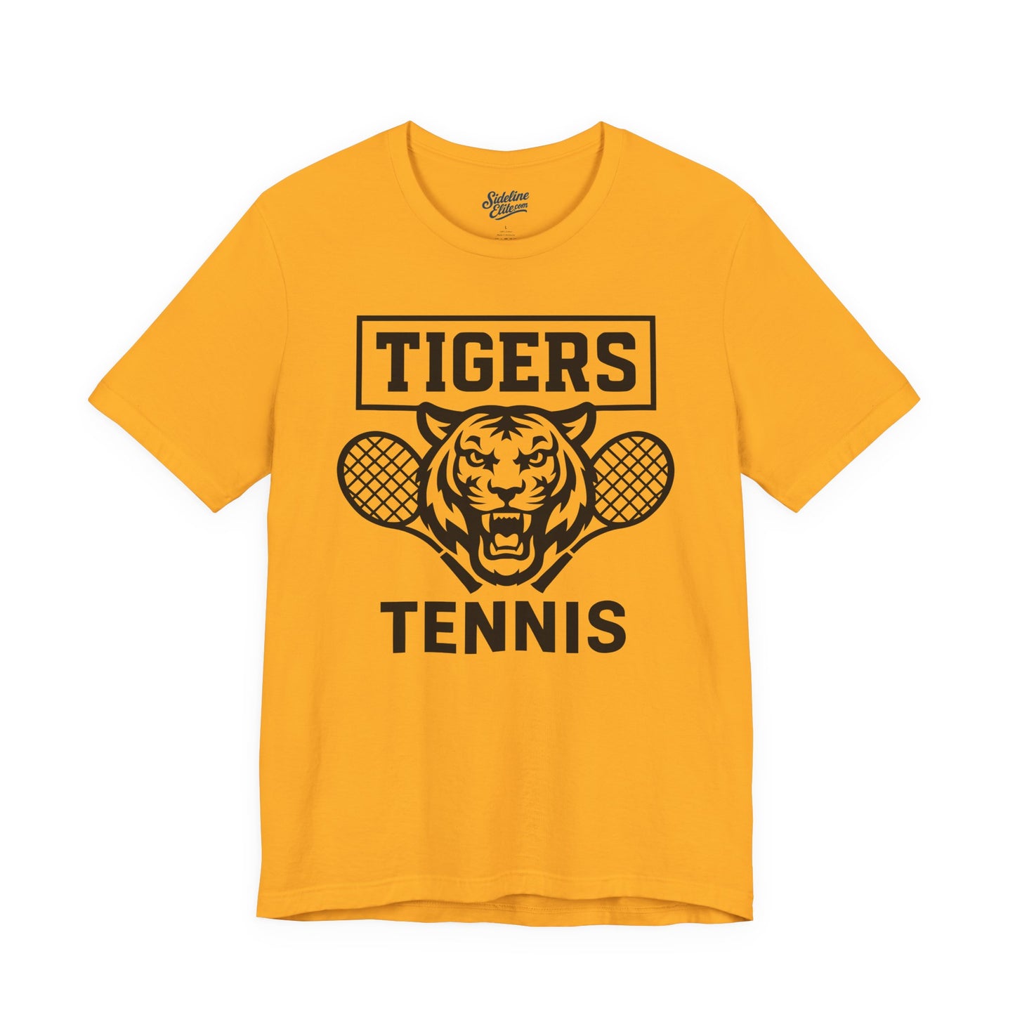 Tigers Tennis Crest Tee | Bold Mascot & Racket Design