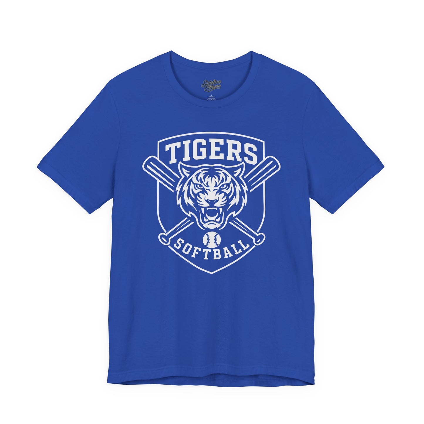 Tigers Softball Spirit Wear T-Shirt | Shield Crest Mascot Graphic