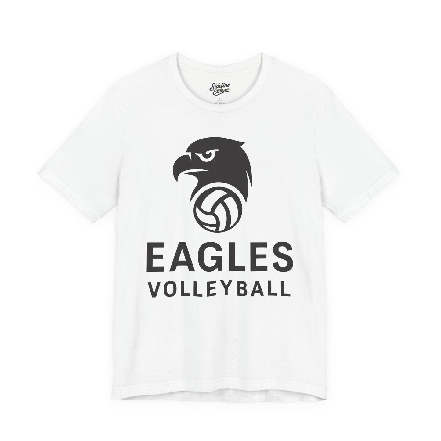 Eagles Volleyball Team Shirt | Bold Mascot with Centered Text Layout