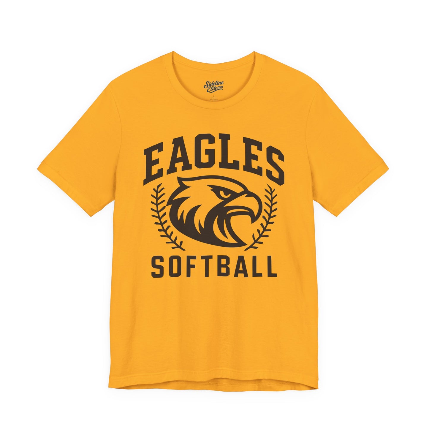 Eagles Softball Spirit Wear T-Shirt | Bold Eagle Head with Laurel Stitches Graphic