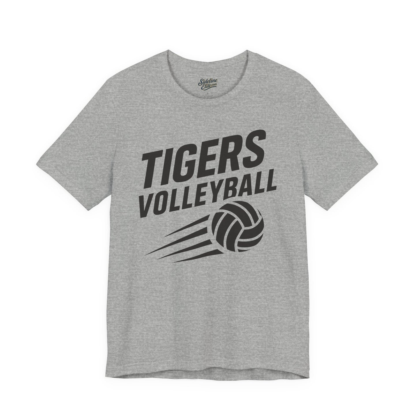 Tigers Volleyball Speed Tee | Dynamic Motion Graphic with Spiking Ball