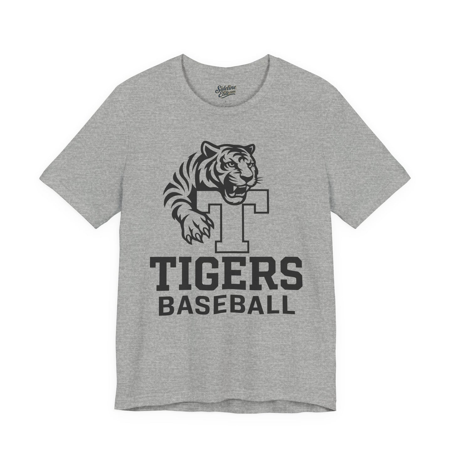 Tigers Baseball Monogram Tee | Bold ‘T’ Letter with Striking Tiger Mascot