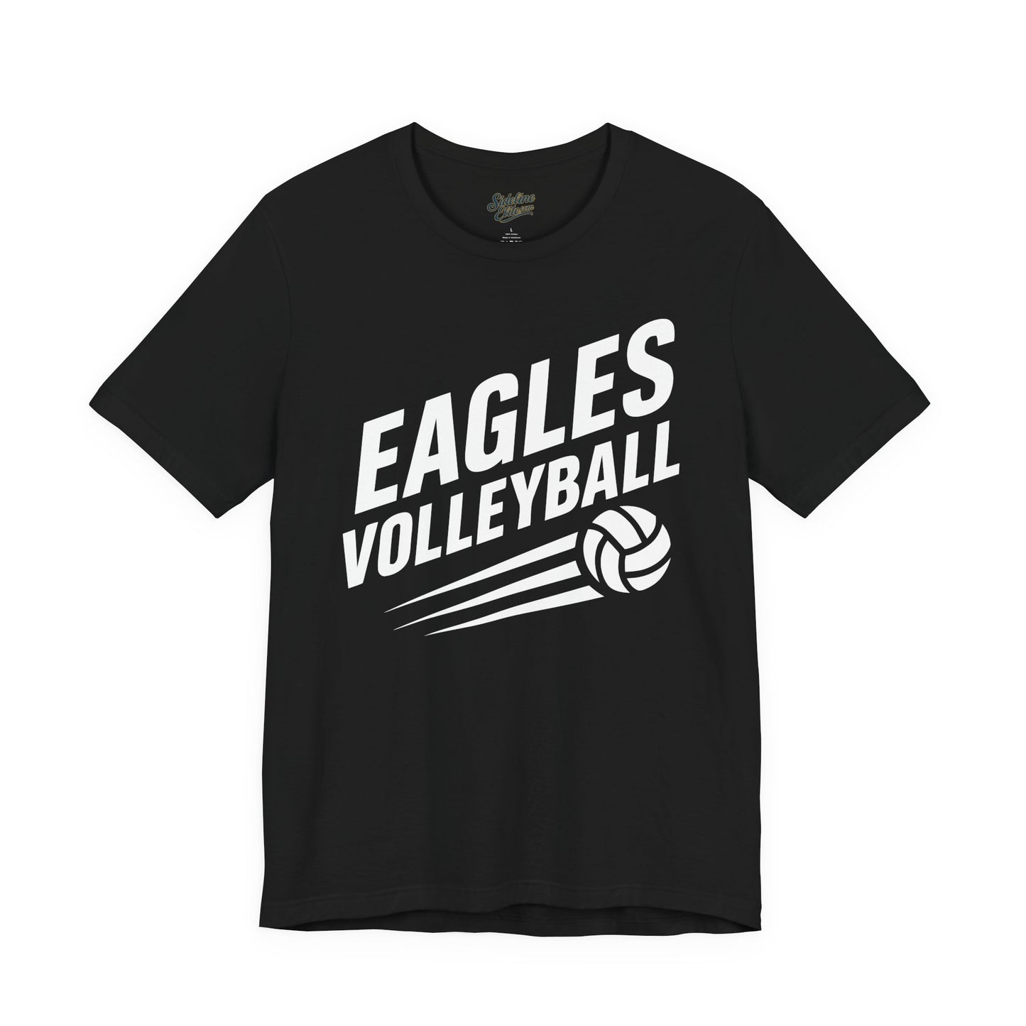 Eagles Volleyball Team Shirt | Diagonal Text with Spiking Ball Graphic