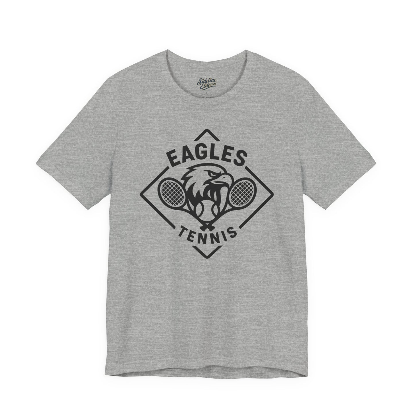 Eagles Tennis Spirit Wear T-Shirt | Diamond Layout with Eagle, Tennis Ball & Dual Rackets