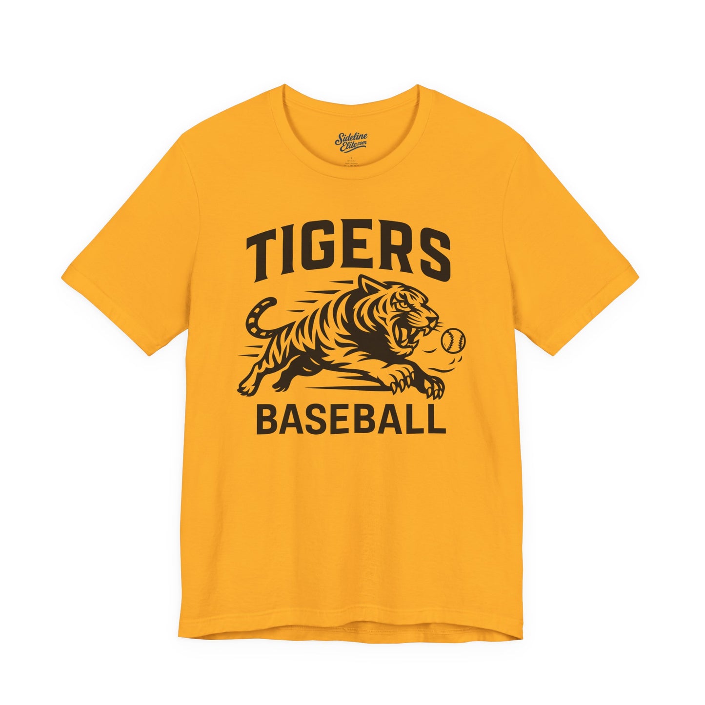 Tigers Baseball Pounce Tee | Fierce Mascot in Action with Baseball Graphic