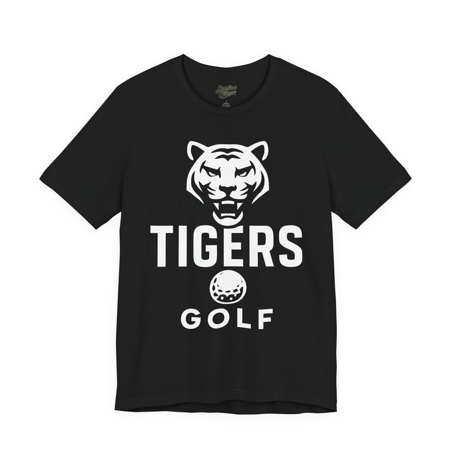 Tigers Golf Bold Head Tee | Fierce Tiger Face & Golf Ball Icon