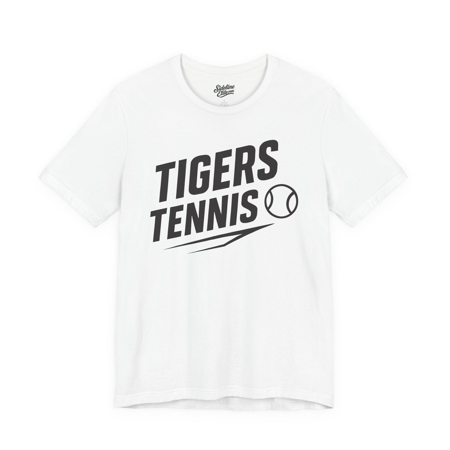 Tigers Tennis Speed Strike Tee | Bold Text & Motion Graphic