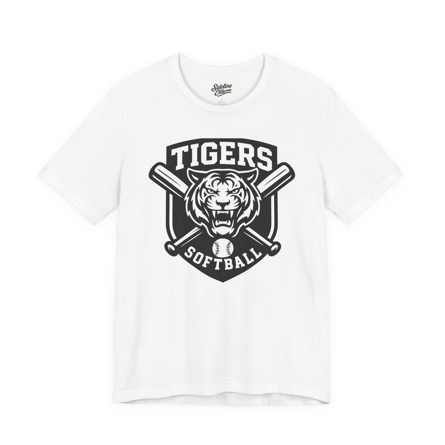 Tigers Softball Spirit Wear T-Shirt | Shield Crest Mascot Graphic