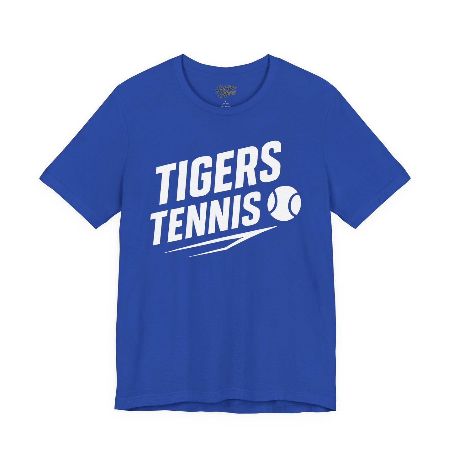 Tigers Tennis Speed Strike Tee | Bold Text & Motion Graphic