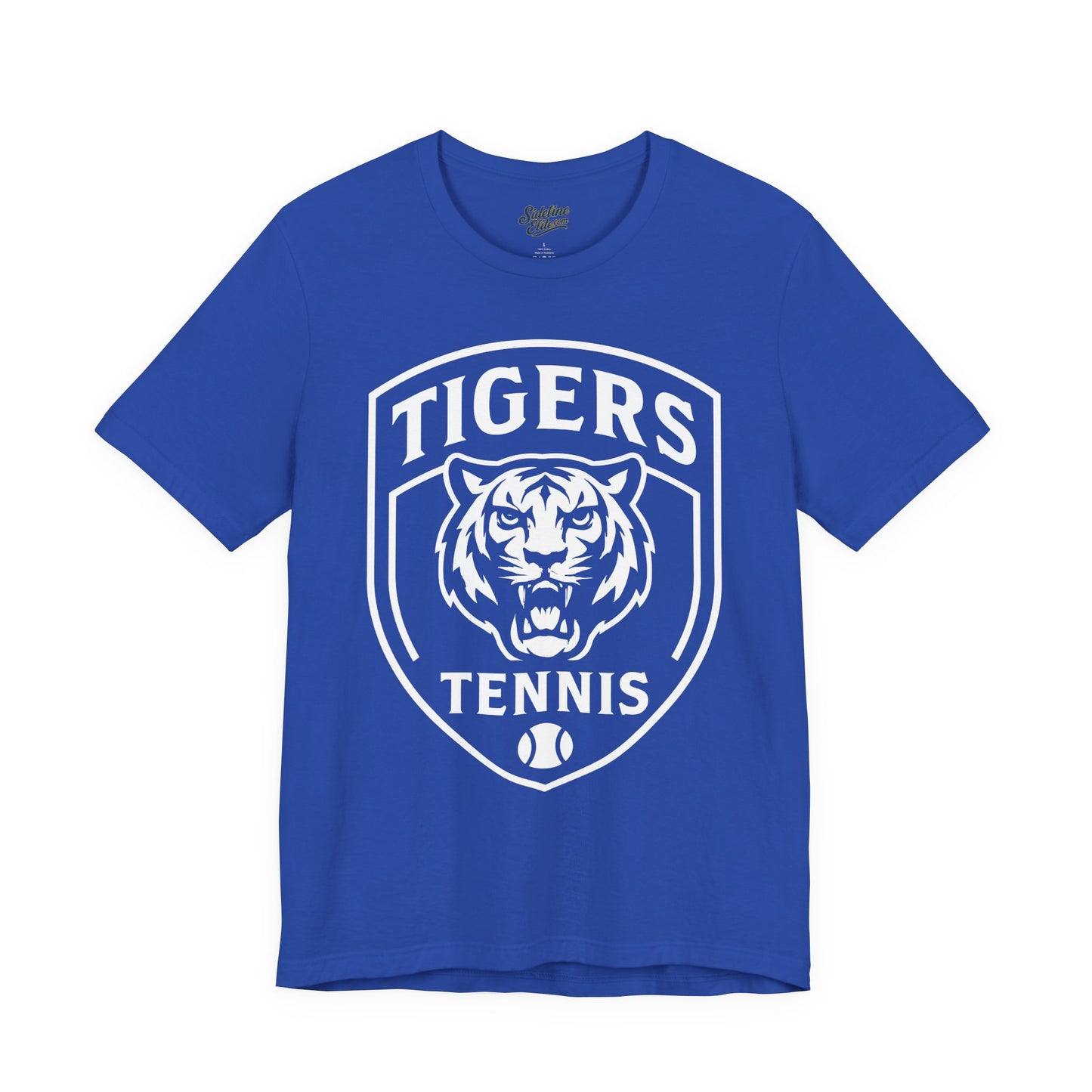 Tigers Tennis Shield Tee | Bold Mascot Emblem with Tennis Accent