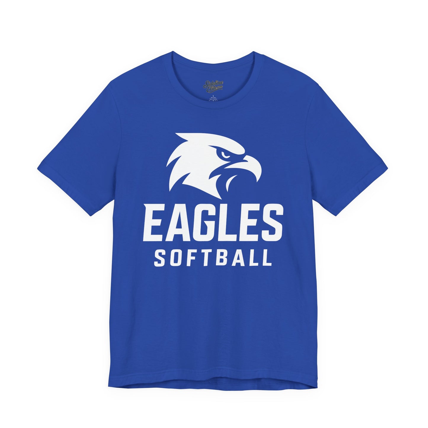 Eagles Softball Spirit Wear T-Shirt | Bold Modern Mascot with Centered Text Design