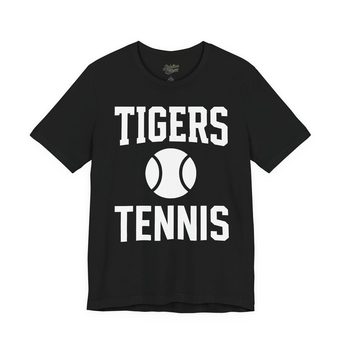 Tigers Tennis Block Tee | Bold Varsity Lettering with Tennis Ball