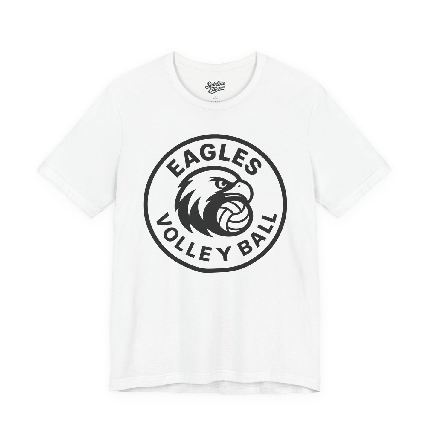 Eagles Volleyball Team Shirt | Bold Circular Emblem Mascot Graphic