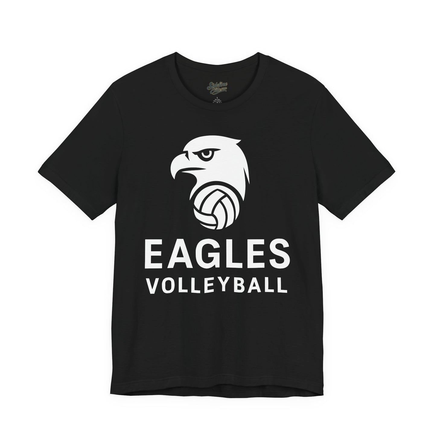 Eagles Volleyball Team Shirt | Bold Mascot with Centered Text Layout