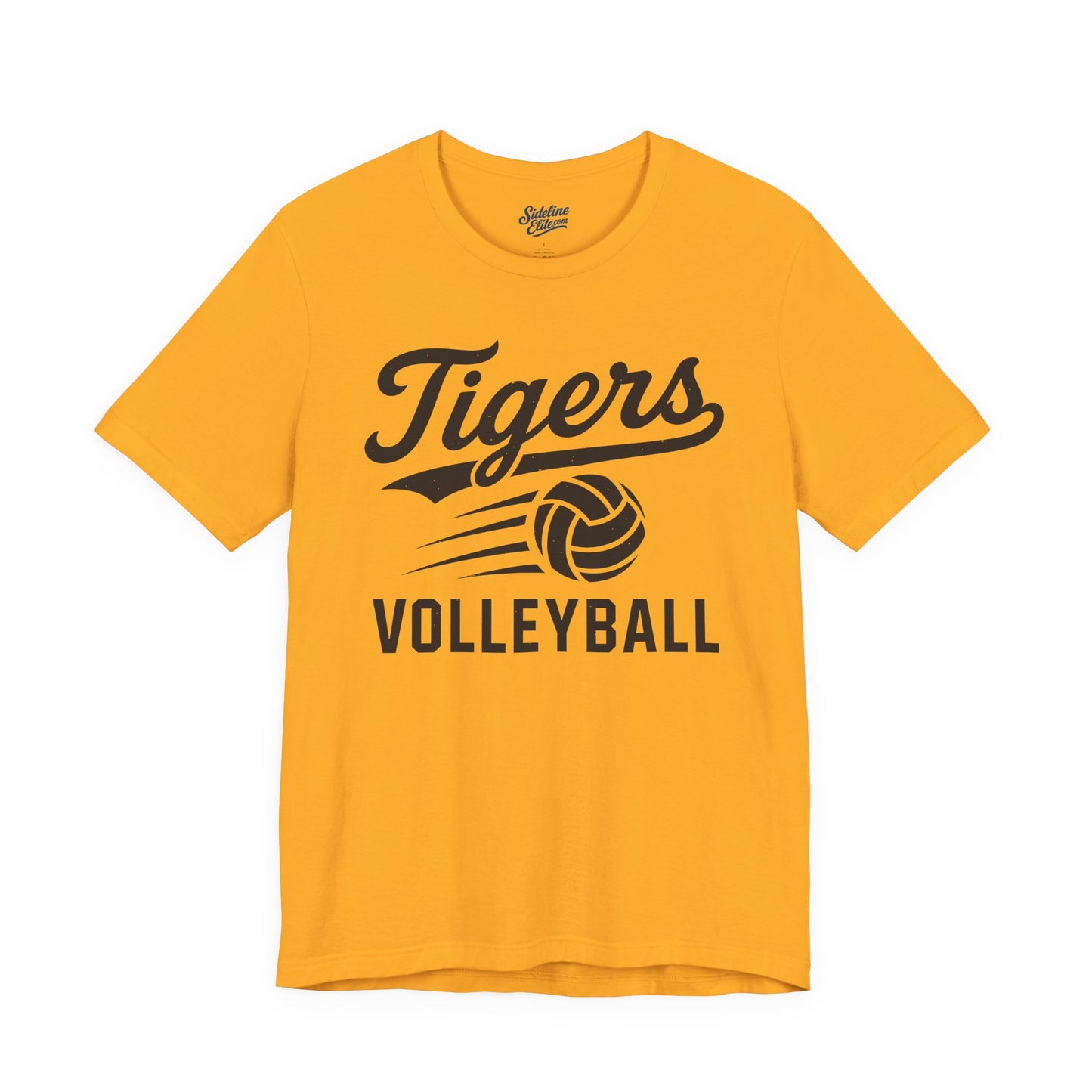 Tigers Volleyball Script Tee | Retro Motion Ball Design