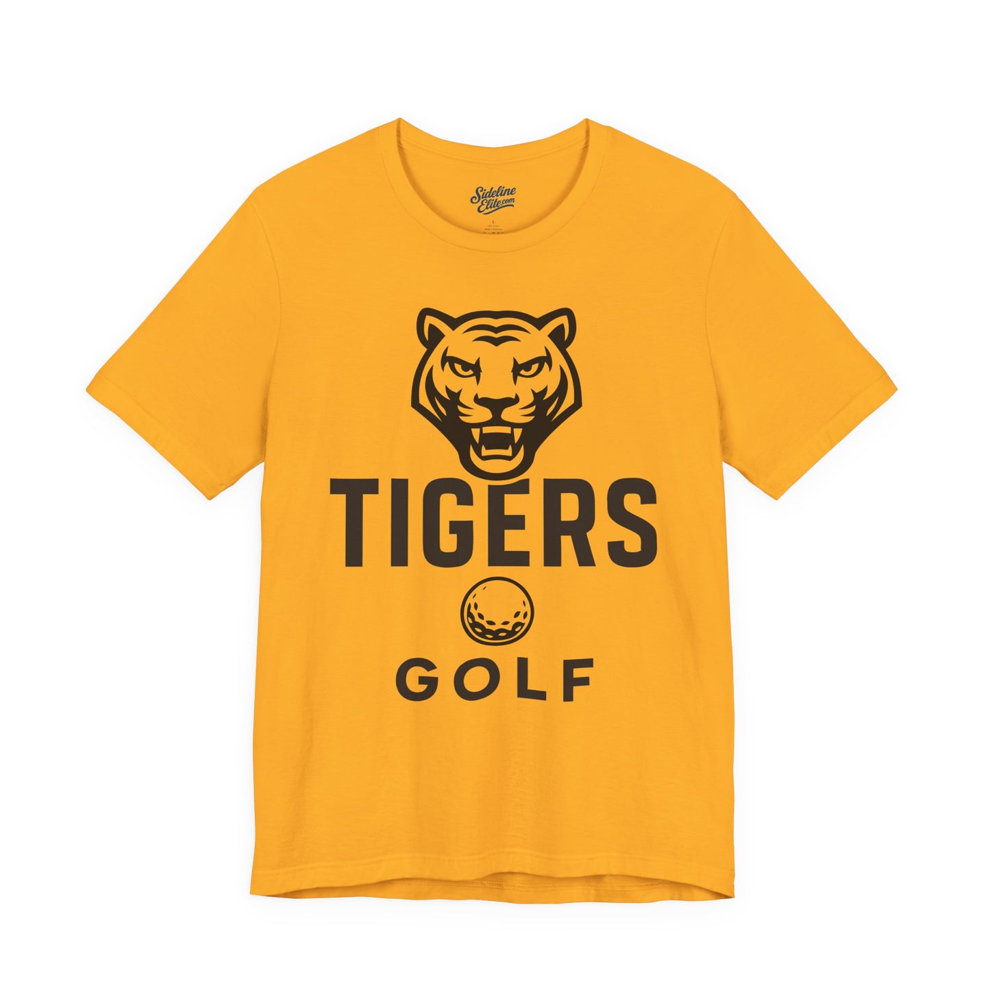 Tigers Golf Bold Head Tee | Fierce Tiger Face & Golf Ball Icon