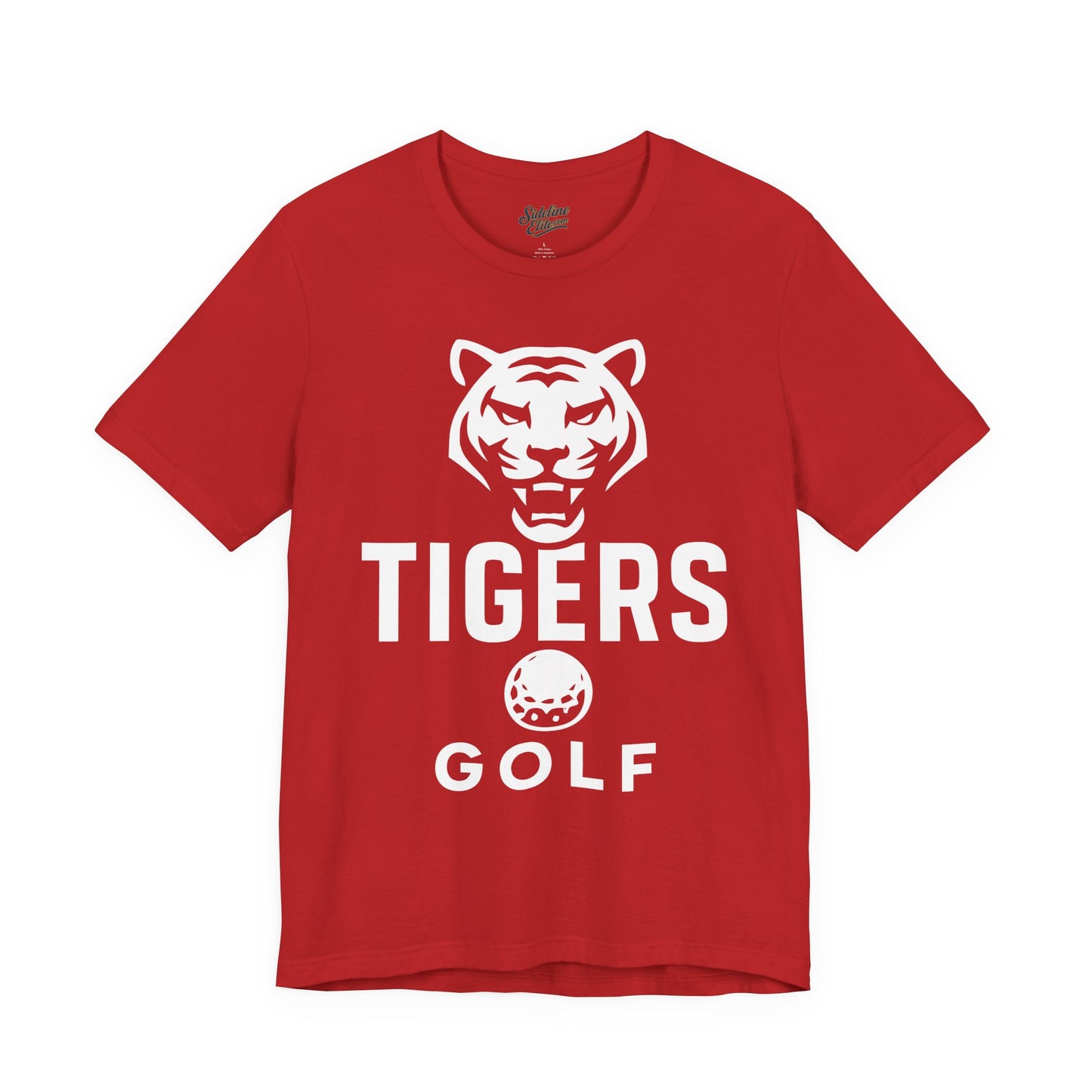 Tigers Golf Bold Head Tee | Fierce Tiger Face & Golf Ball Icon