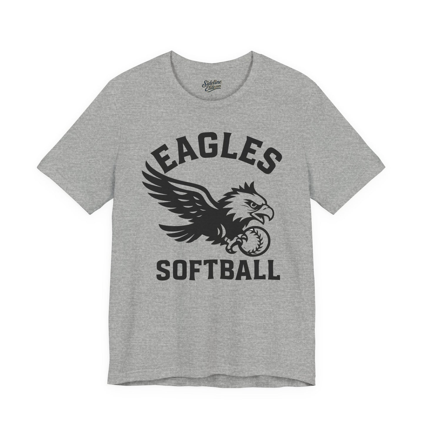Eagles Softball Spirit Wear T-Shirt | Fierce Flying Mascot with Softball Clutch Graphic