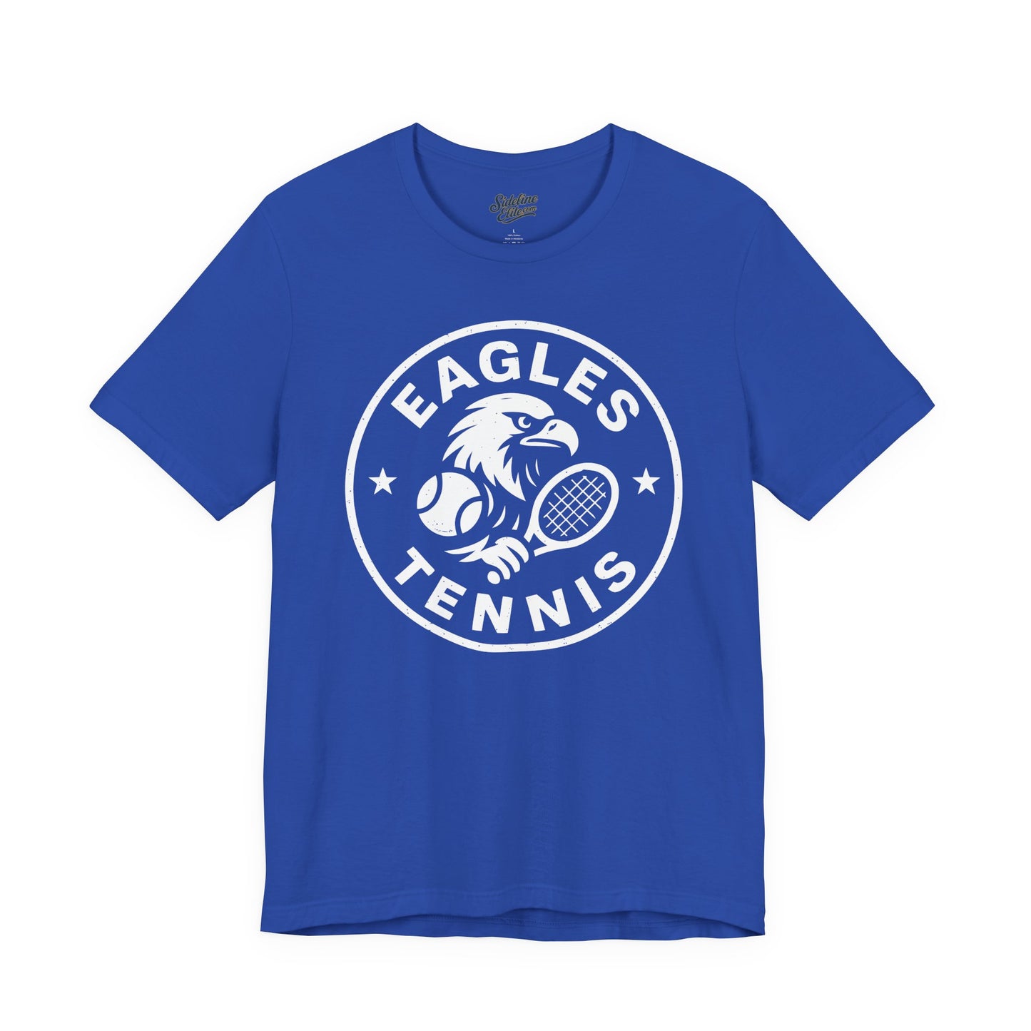 Eagles Tennis Spirit Wear T-Shirt | Aggressive Eagle Mascot with Racket and Ball Graphic