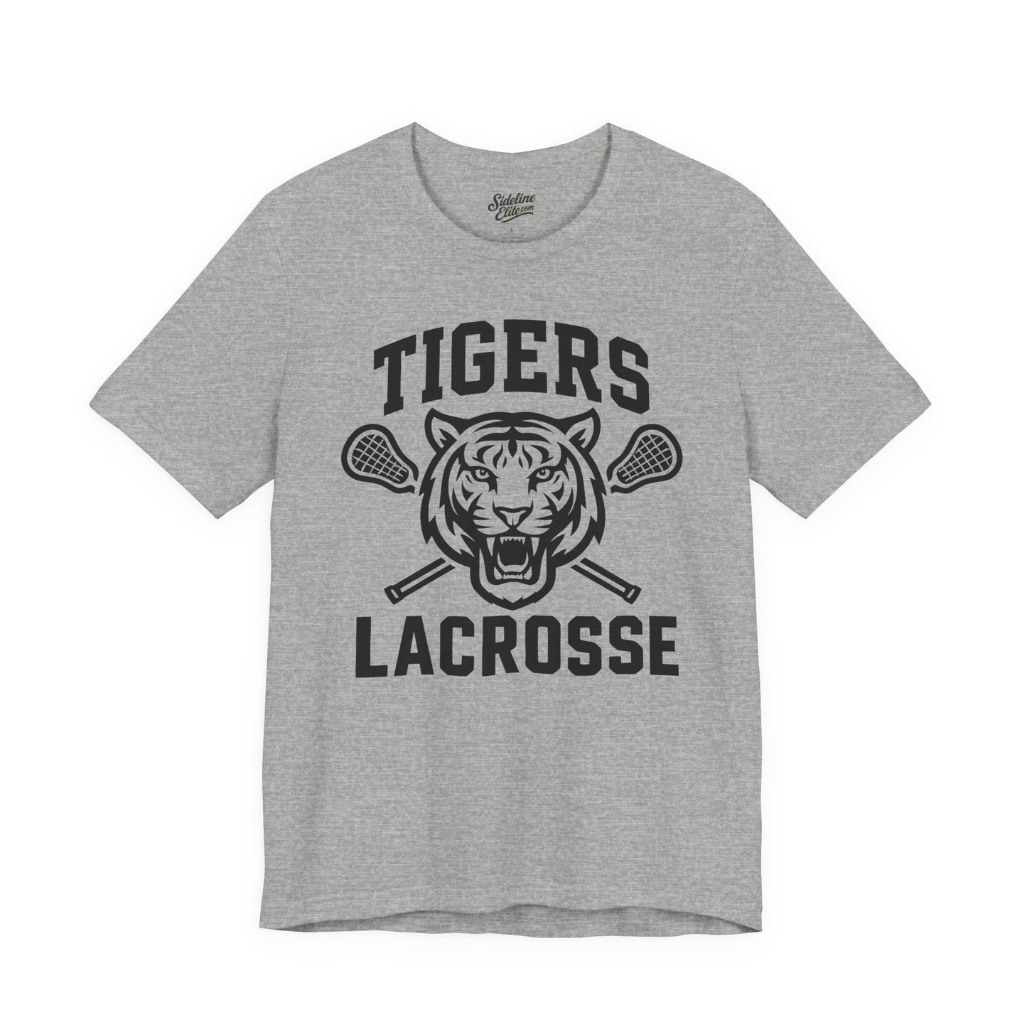 Tigers Lacrosse Crossed Sticks Tee | Bold Tiger Head Spiritwear