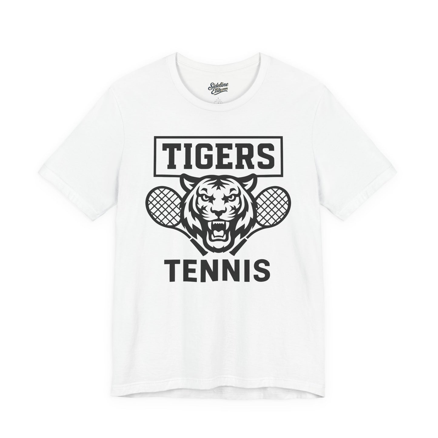 Tigers Tennis Crest Tee | Bold Mascot & Racket Design