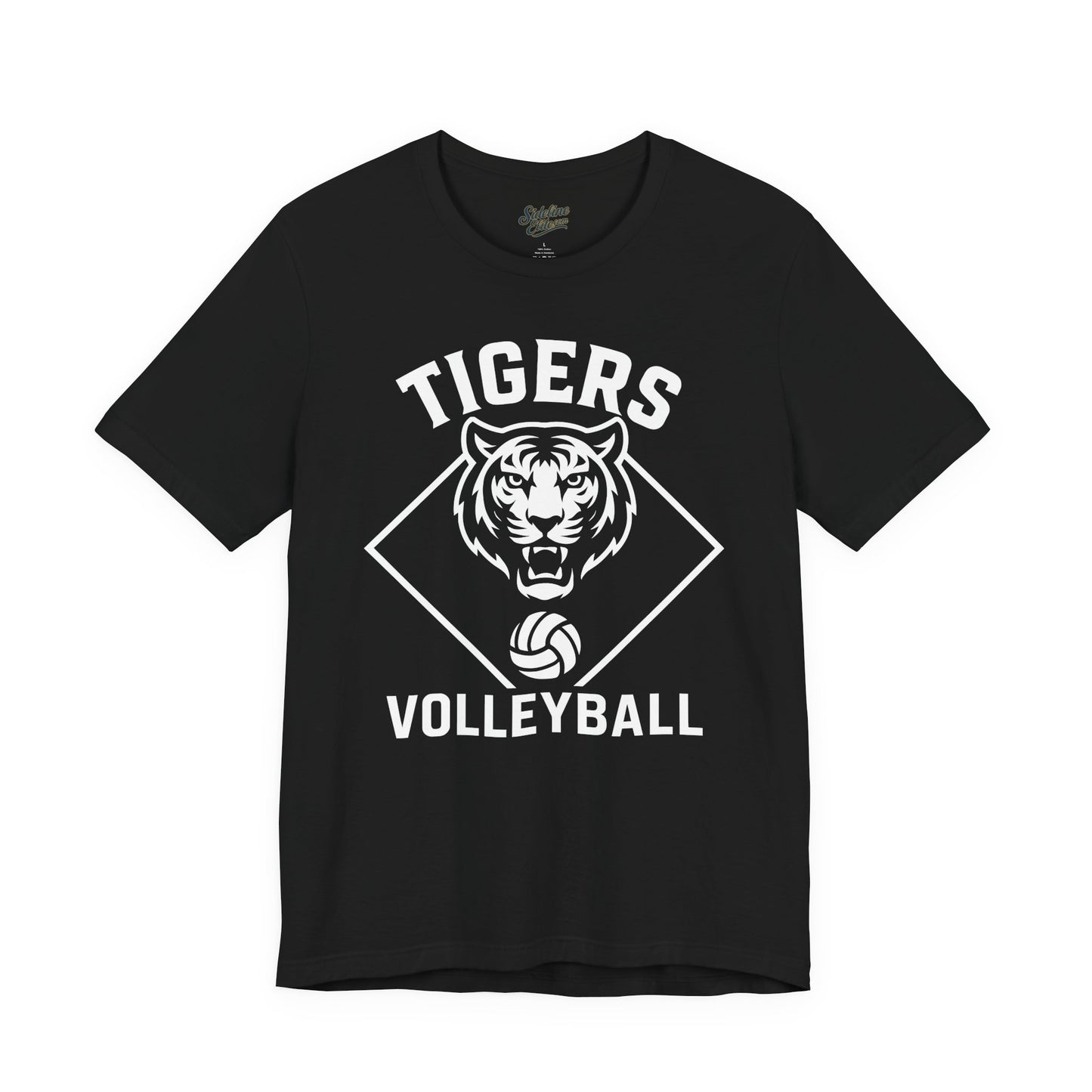 Tigers Volleyball Diamond Tee | Bold Mascot Court Design