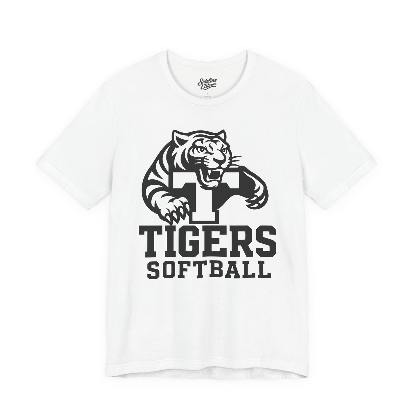 Tigers Softball Spirit Wear T-Shirt | Fierce Mascot with Large ‘T’ Graphic