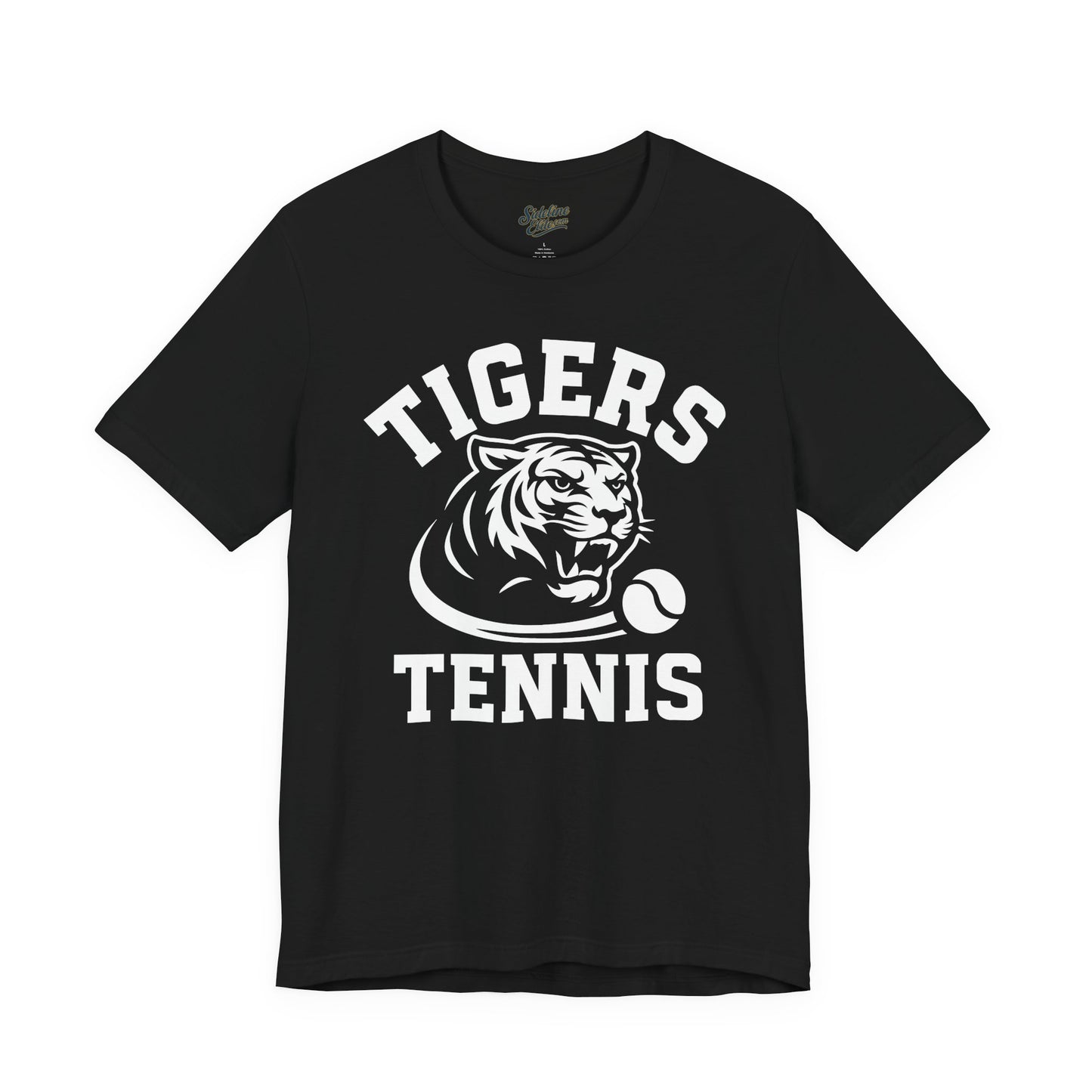 Tigers Tennis Mascot Tee | Fierce Tiger Head with Tennis Ball Graphic