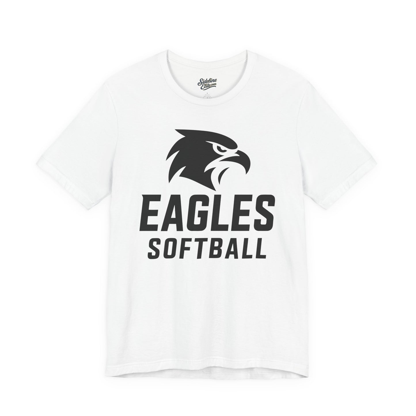 Eagles Softball Spirit Wear T-Shirt | Bold Modern Mascot with Centered Text Design
