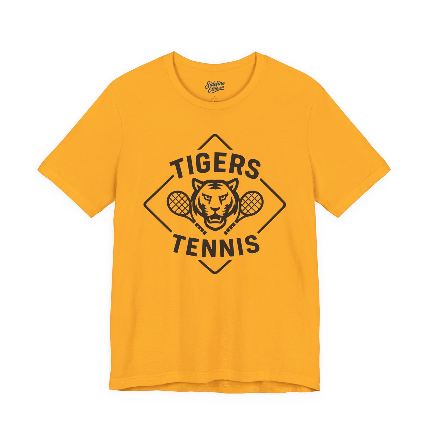 Tigers Tennis Diamond Frame Tee | Bold Mascot & Racquet Graphic Shirt