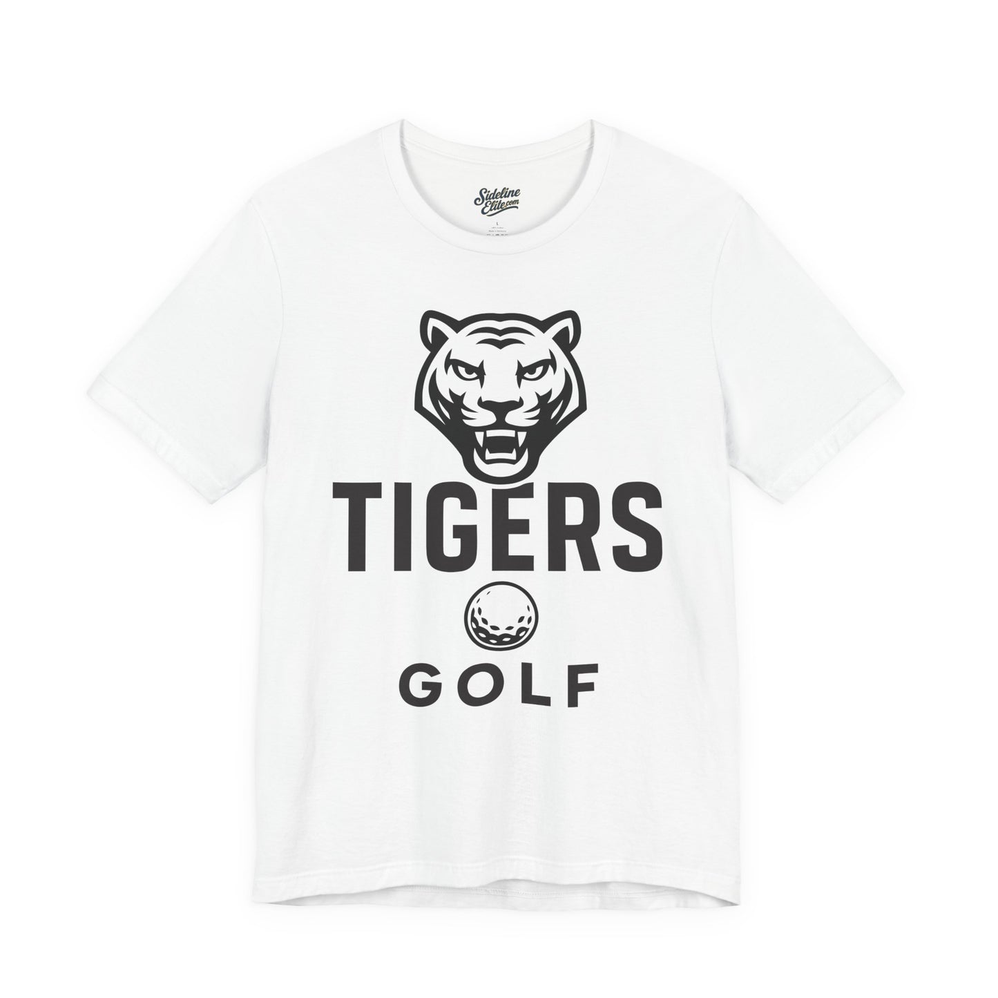 Tigers Golf Bold Head Tee | Fierce Tiger Face & Golf Ball Icon
