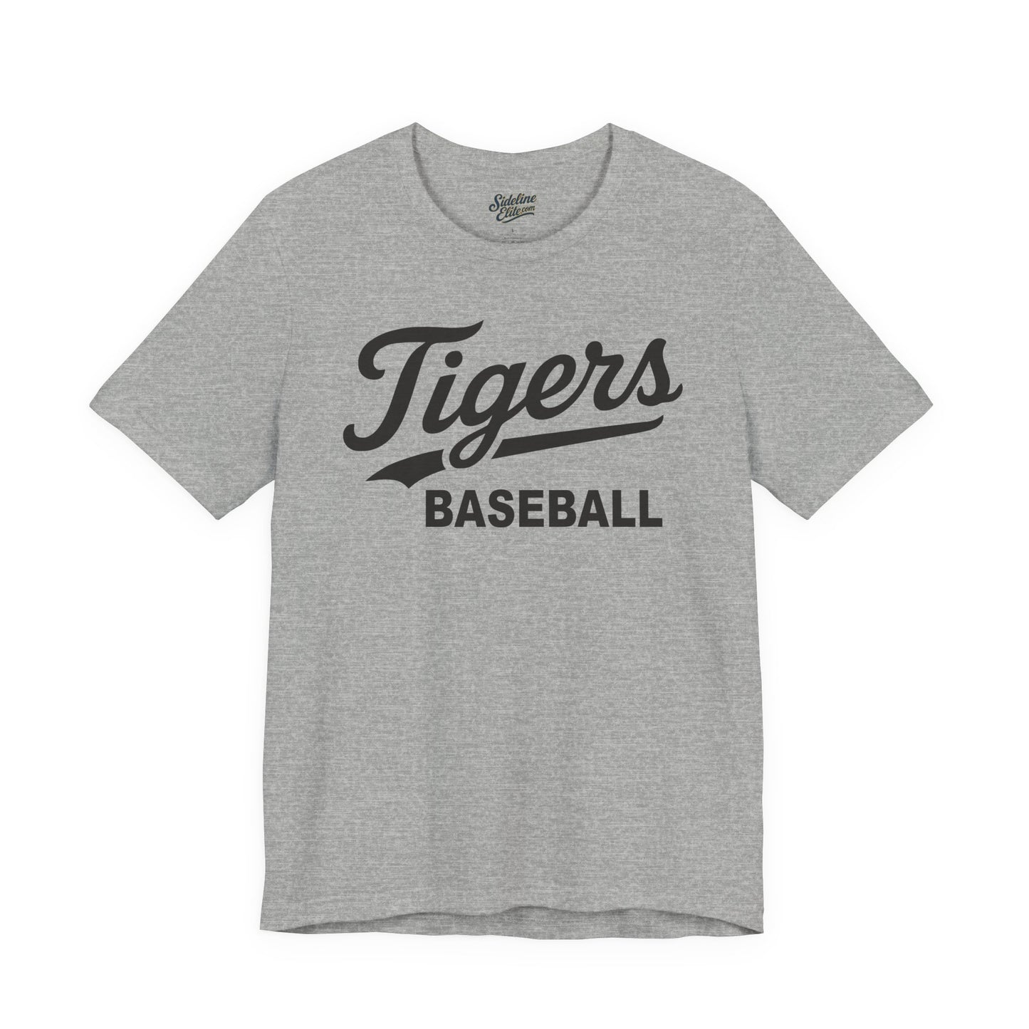 Tigers Baseball Script Tee | Vintage Tail Lettering with Bold Block Accent
