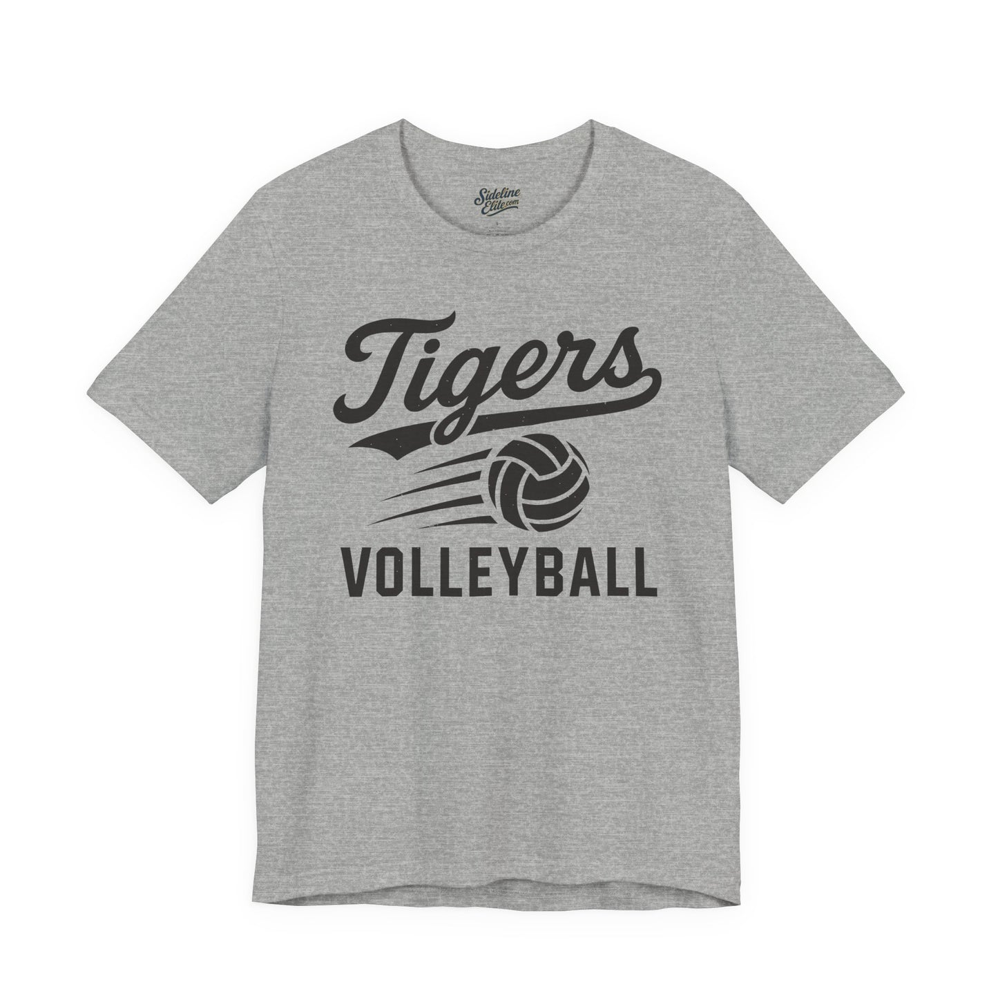 Tigers Volleyball Script Tee | Retro Motion Ball Design