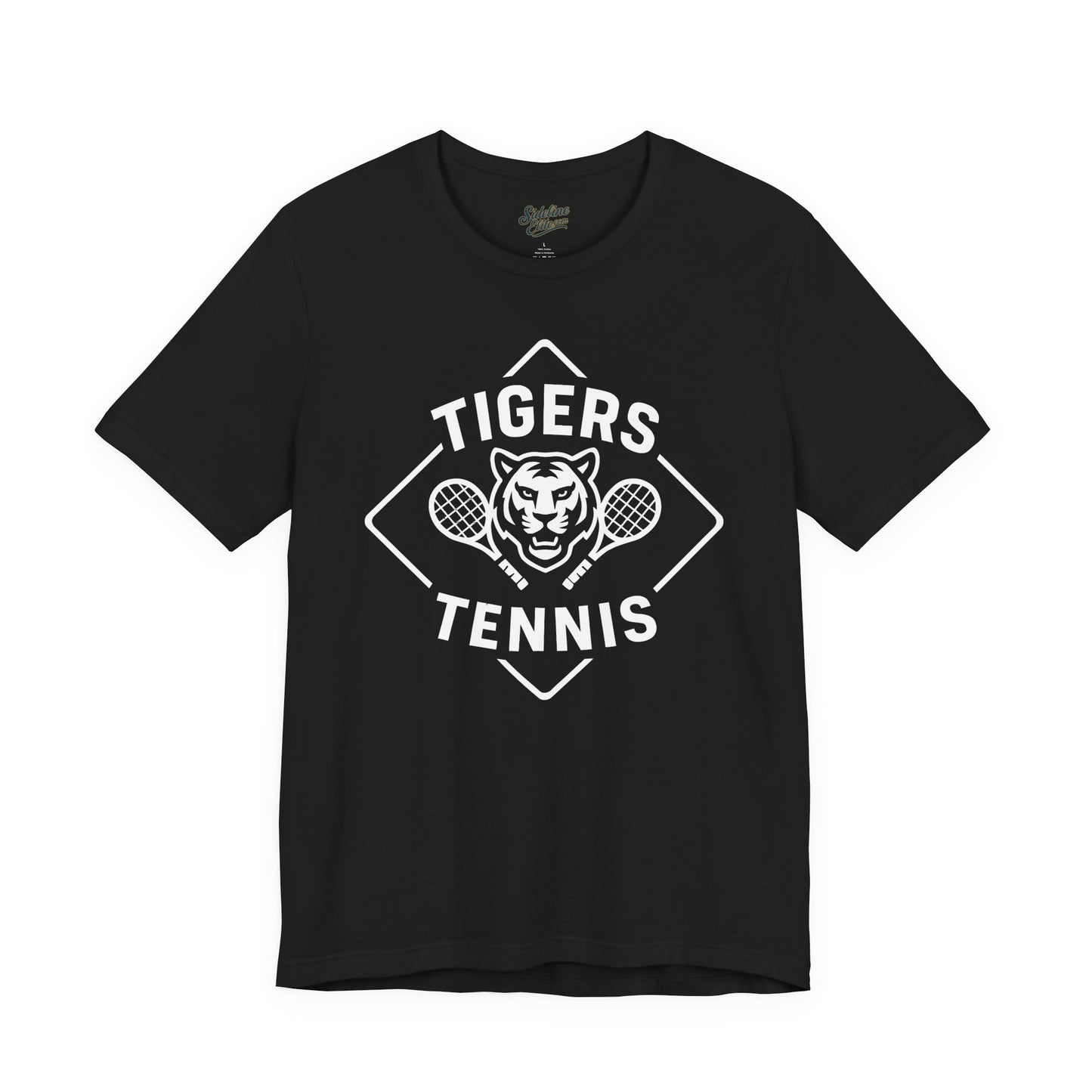 Tigers Tennis Diamond Frame Tee | Bold Mascot & Racquet Graphic Shirt