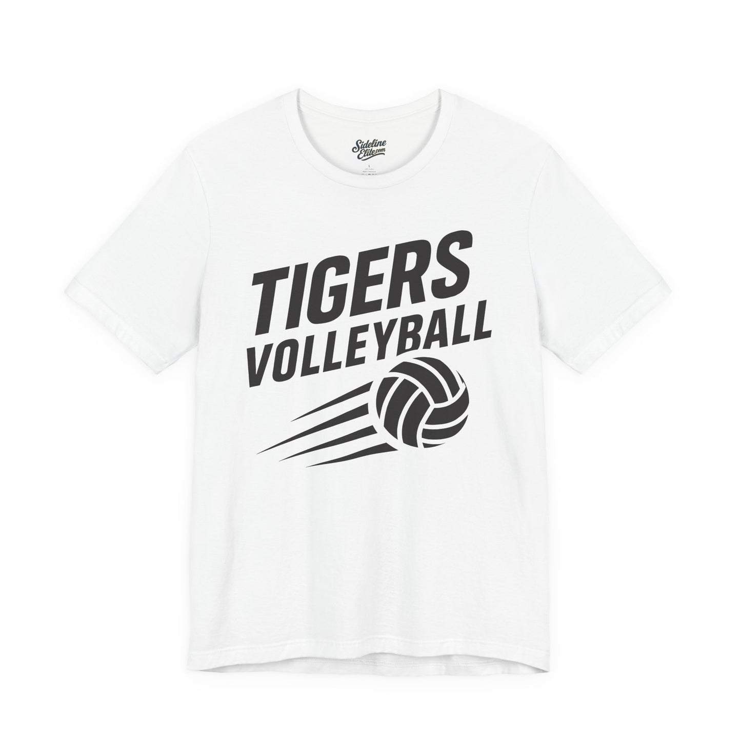 Tigers Volleyball Speed Tee | Dynamic Motion Graphic with Spiking Ball