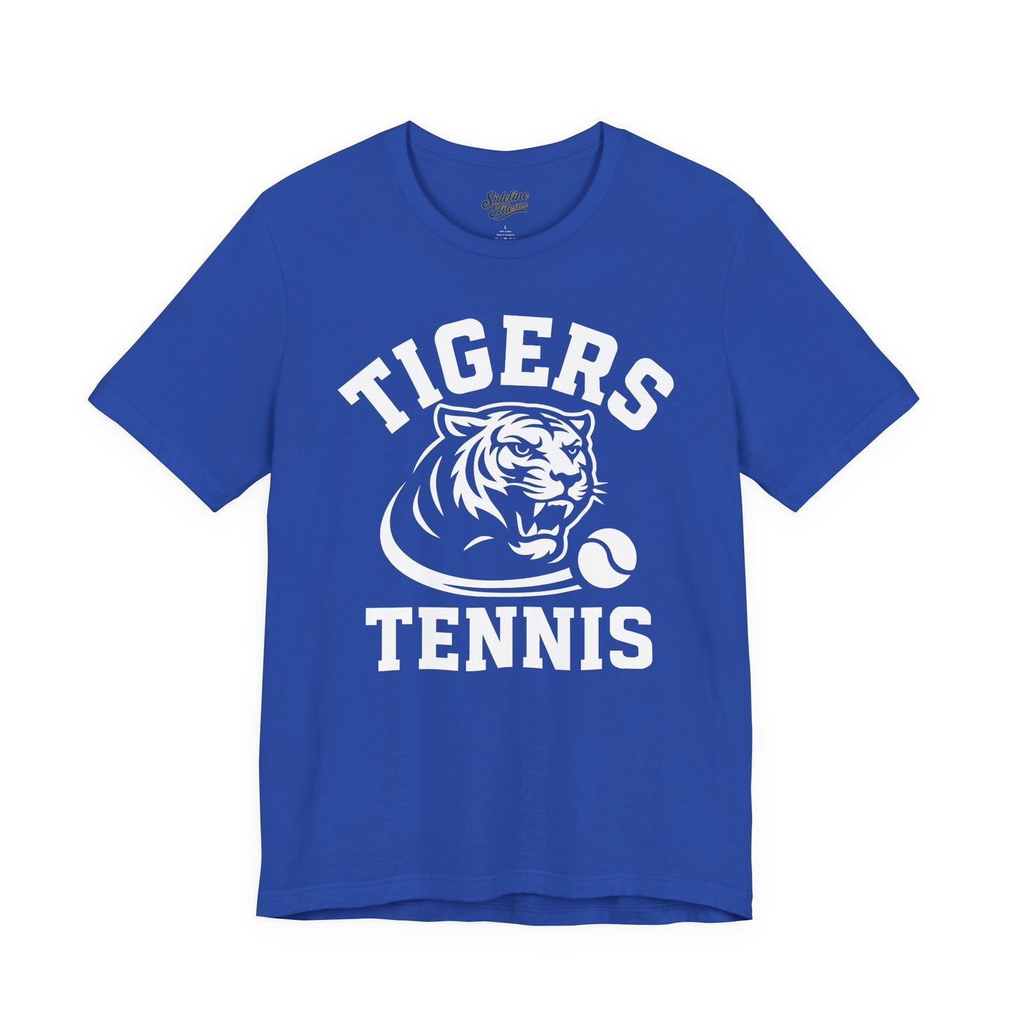 Tigers Tennis Mascot Tee | Fierce Tiger Head with Tennis Ball Graphic