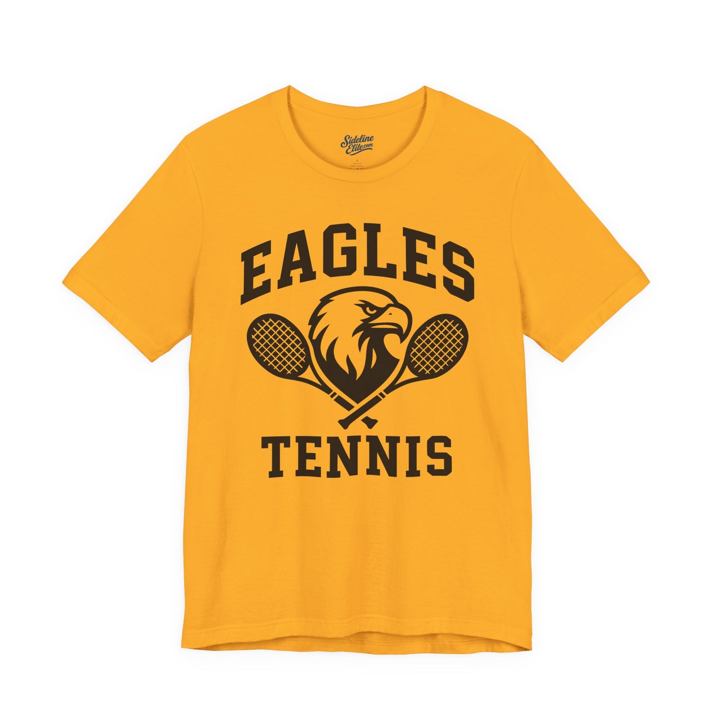 Eagles Tennis Spirit Wear T-Shirt | Fierce Mascot with Crossed Rackets Graphic