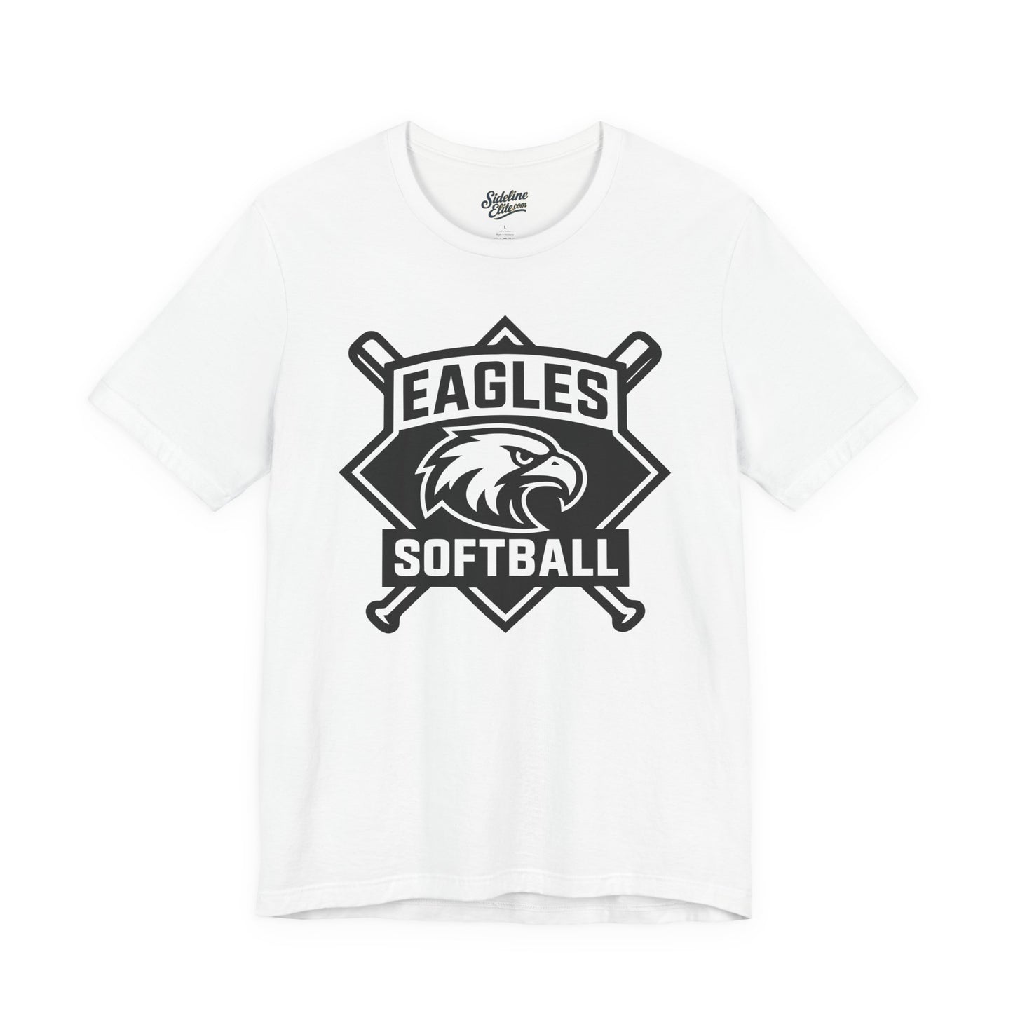 Eagles Softball Spirit Wear T-Shirt | Diamond Crest Mascot with Crossed Bat Graphic