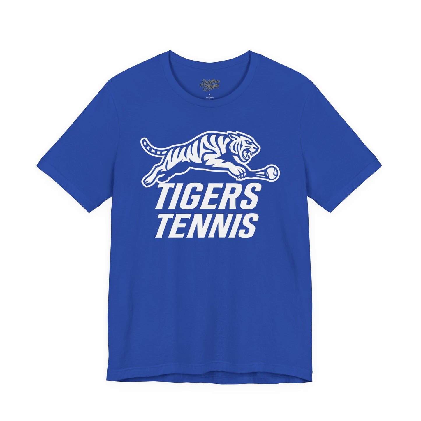 Tigers Tennis Leaping Mascot Tee | Fierce Motion Graphic on Athletic Shirt