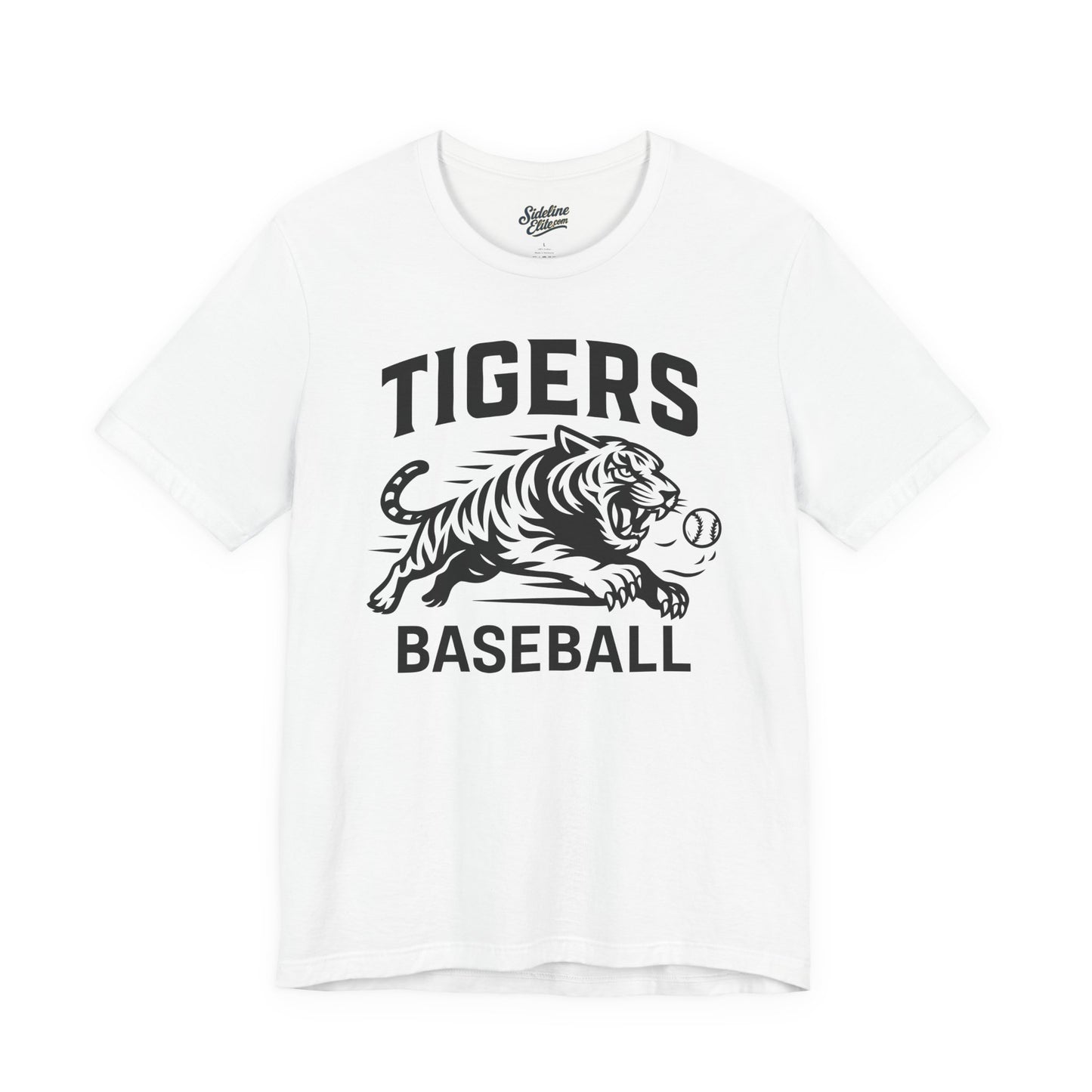 Tigers Baseball Pounce Tee | Fierce Mascot in Action with Baseball Graphic