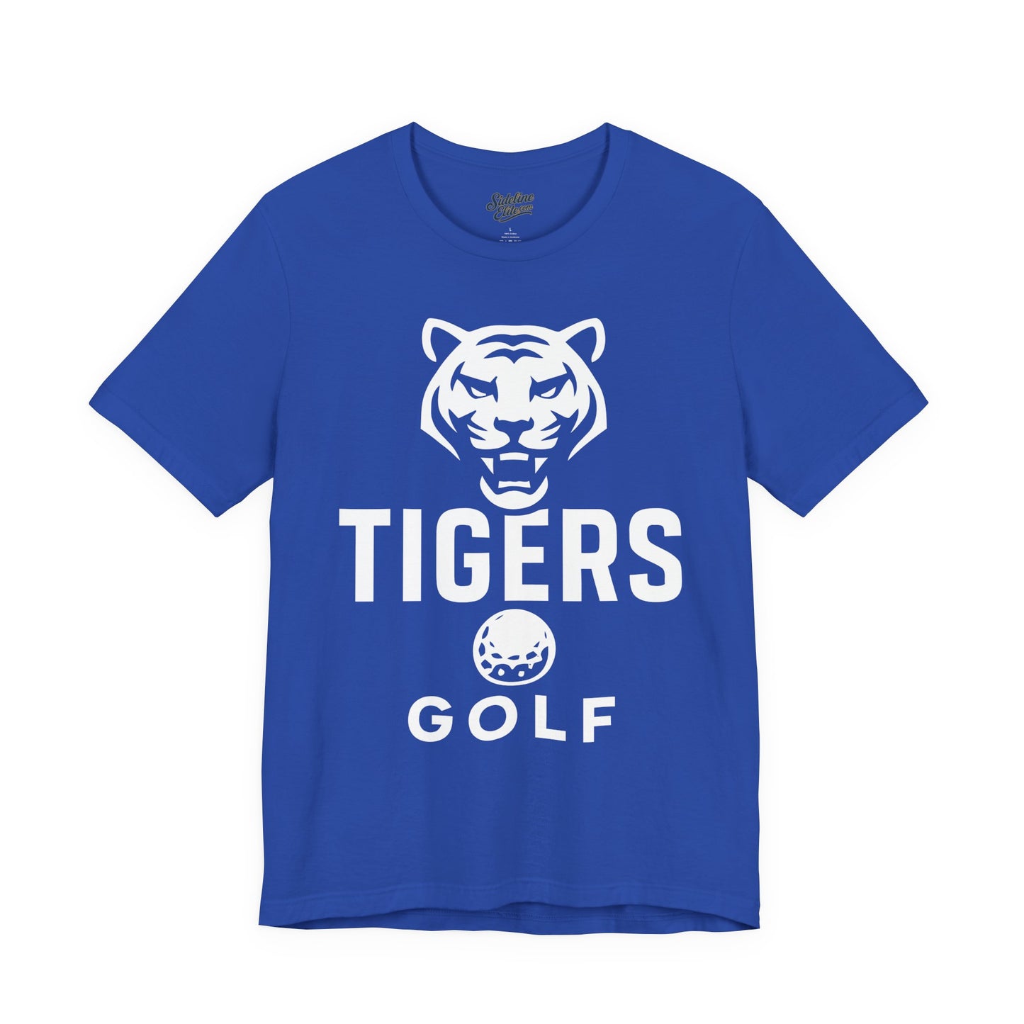 Tigers Golf Bold Head Tee | Fierce Tiger Face & Golf Ball Icon