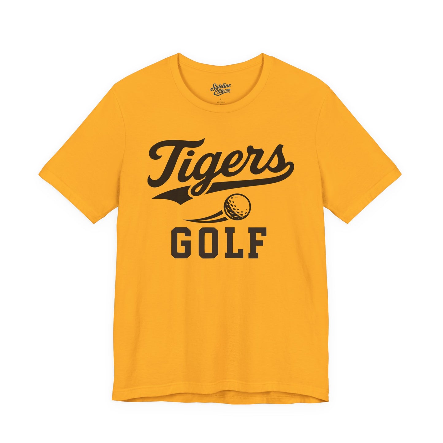 Tigers Golf Script Tee | Retro Athletic Swoosh & Bold Varsity Lettering