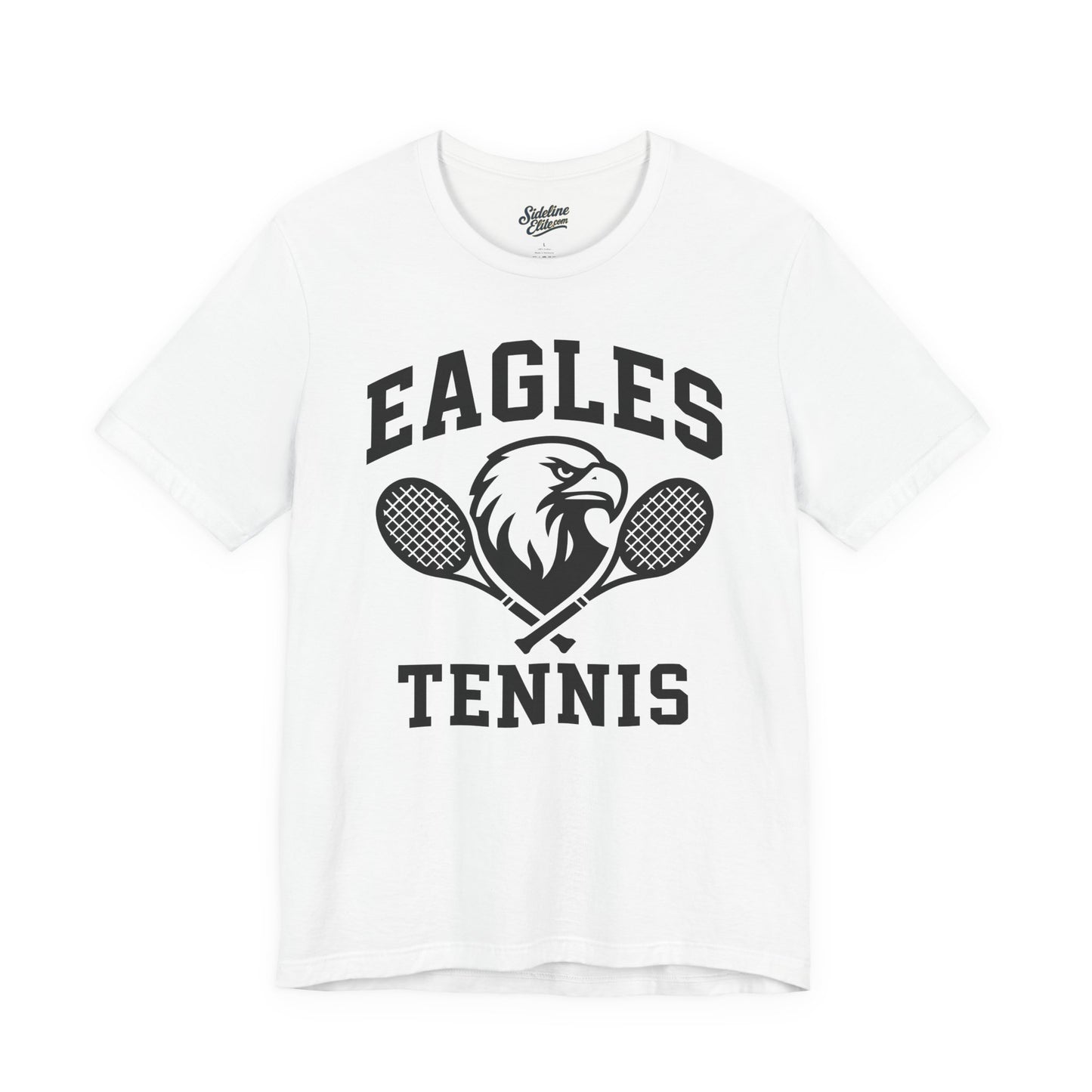 Eagles Tennis Spirit Wear T-Shirt | Fierce Mascot with Crossed Rackets Graphic