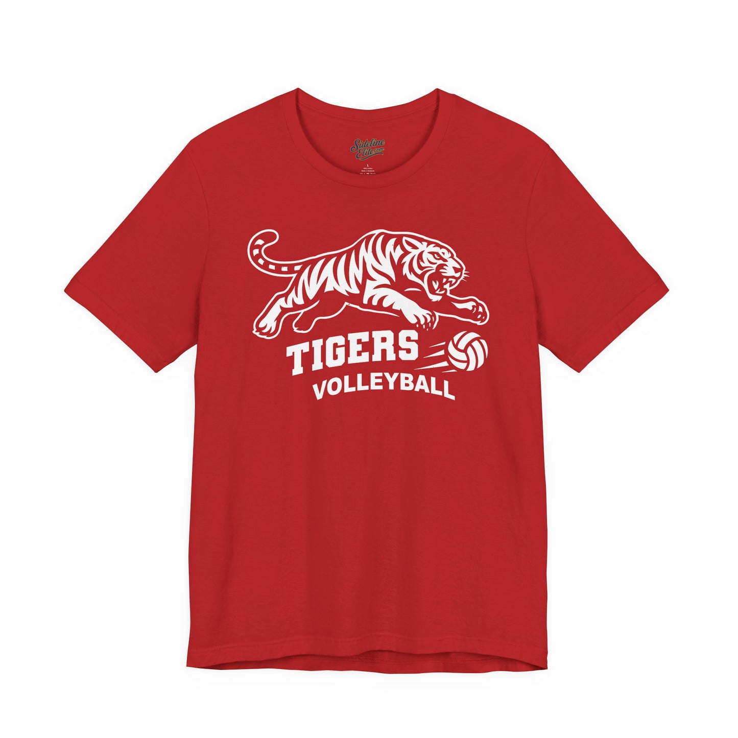 Tigers Volleyball Pounce Tee | Fierce Attack Mascot Design