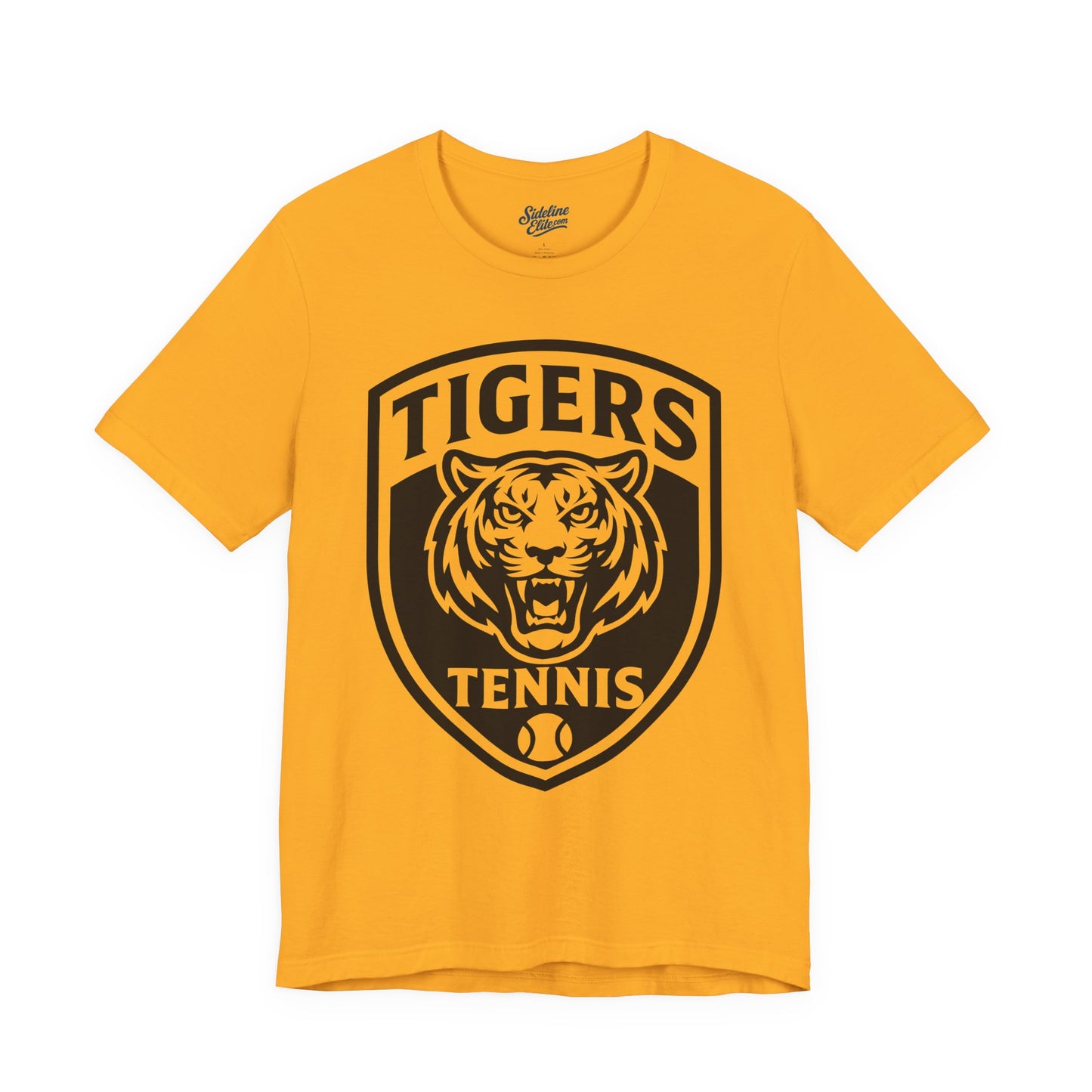 Tigers Tennis Shield Tee | Bold Mascot Emblem with Tennis Accent