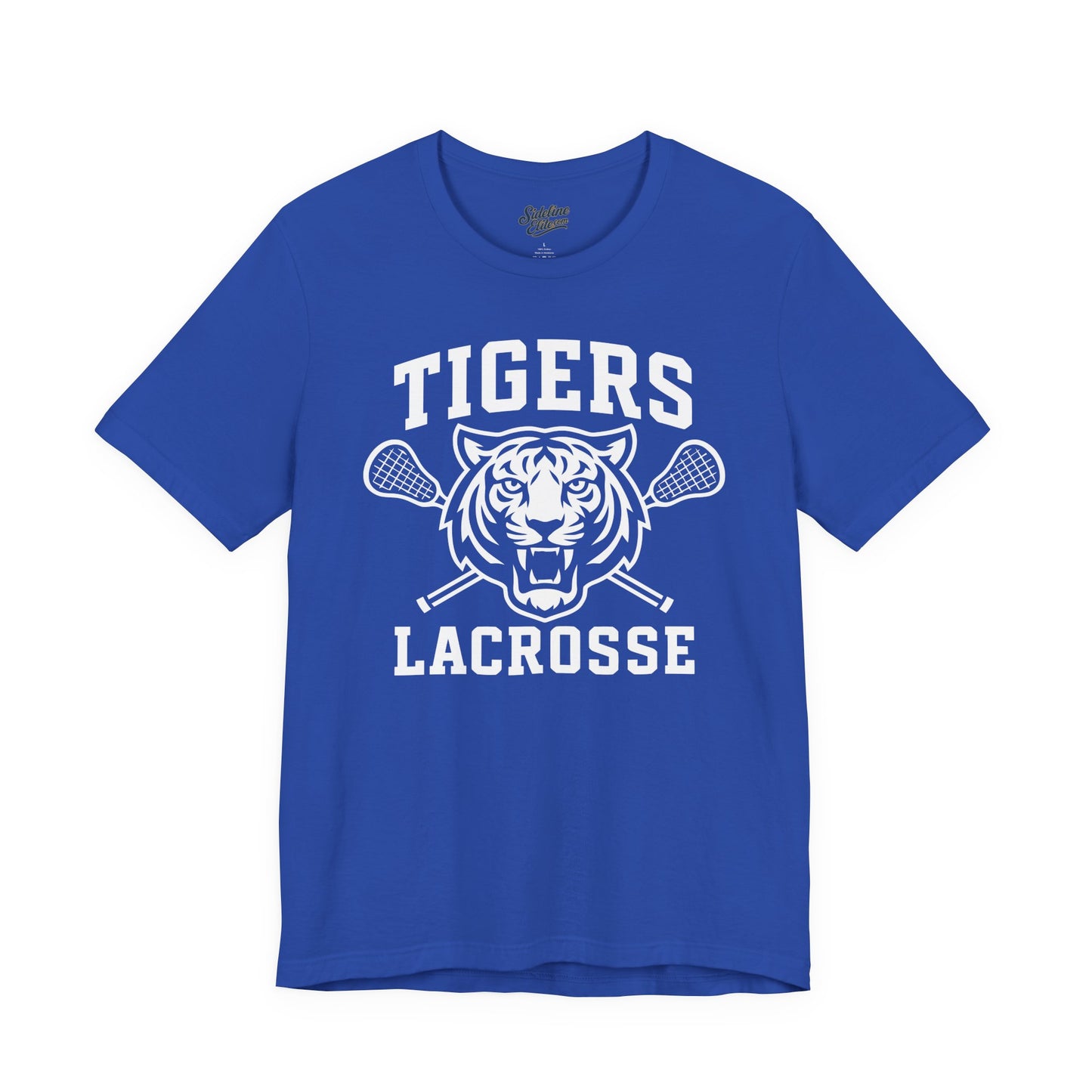Tigers Lacrosse Crossed Sticks Tee | Bold Tiger Head Spiritwear