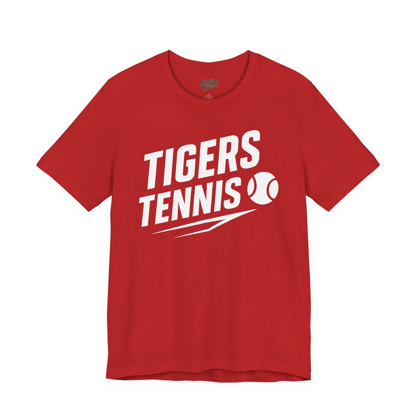 Tigers Tennis Speed Strike Tee | Bold Text & Motion Graphic