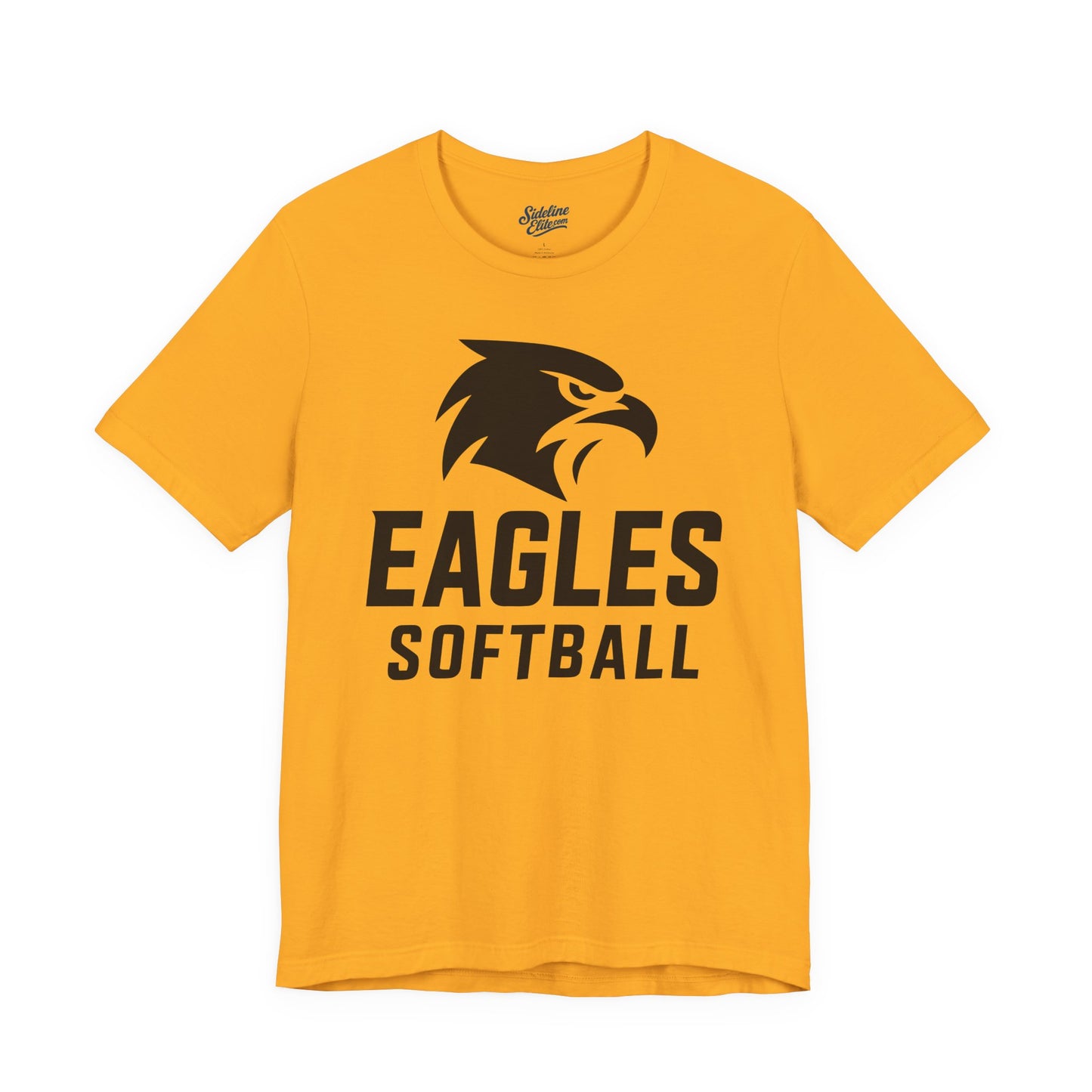 Eagles Softball Spirit Wear T-Shirt | Bold Modern Mascot with Centered Text Design